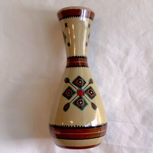 Santucci Deruta Italy Hand-Painted Decorative Ceramic Vase